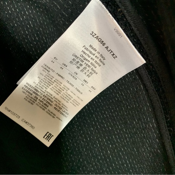 Giorgio’s Armani Sequin Metallic Black Oversize Blazer Jacket Size 44 - Picture 15 of 15